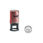 Pečiatka Trodat Printy dater 46145 Ø 45mm - odtlačok červený