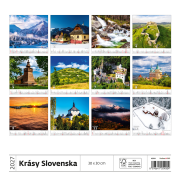 Nástenný kalendár krásy Slovenska 30 x 30 cm 2027