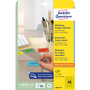 Etikety Avery odnímateľné 45,7x21,2 mm, žlté
