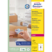 Etikety na zásielky 99,1x93,1mm Avery A4 100 hárkov, laser