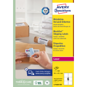 Etikety na zásielky 99,1x93,1mm Avery A4 100 hárkov, laser