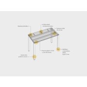 Pracovný stôl Uni, 80x75,5x80 cm, dub/sivá