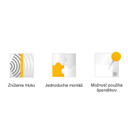 Paraván na hranu stola Akustik, 90 cm, sv.sivý