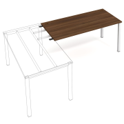 Pracovný stôl Uni, reťaziaci, 120x75,5x80 cm, agát/biela
