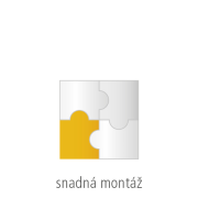 Paraván na plochu stola Akustik, 140 cm, modrý