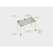 Pracovný stôl Uni, zdvojený, 160x75,5x160 cm, biela/biela
