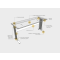 Pracovný stôl Cross, ergo, ľavý, 180x75,5x120 cm, biela/kov