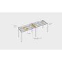 Pracovný stôl Uni k pozdĺ. reťazeniu, 80x75,5x80 cm, agát/biela