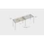 Pracovný stôl Uni k pozdĺ. reťazeniu, 80x75,5x80 cm, sivá/biela