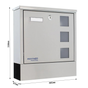 Poštová schránka Lago, nerez