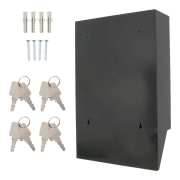 Poštová schránka Depot 4, strieborná/čierna