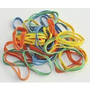 Gumičky balíkové Q-connect 50x11 mm mix farieb 100g