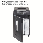 Skartátor s krížovým rezom Rexel Auto+ 750X