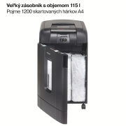 Skartátor s krížovým rezom Rexel Auto+ 750X