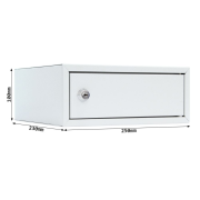 Nábytkový sejf Home Case 1, cylindrický zámok, sivý