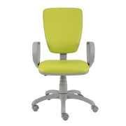 Zdravotnícka stolička Rianna, s podrúčkami, koženka zelená 079