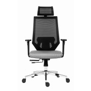 Kancelárska stolička Edge čierna so sivým sedákom