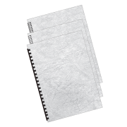 Kartónové obálky na krúžkovú väzbu Delta koža A4 biele