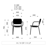 Konferenčná stolička Normo, podrúčky SP, rám RAL6004, látka Medley 67054 zelená