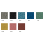 Konferenčná stolička Normo, podrúčky SP, rám RAL6004, látka Medley 67054 zelená