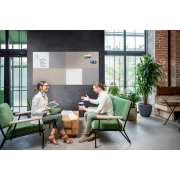 Textilná akustická nástenka BOARD-UP 75x50 cm tichá sivá