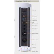 Zásuvkový elektr. otočný panel Vault 003, strieborný