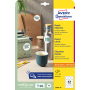Etikety univerzálne kruhové 60mm Avery A4 10 hárkov