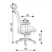 Zdravotnícka stolička Kent Medical, SY, podrúčky P46W, zdravot. ekokoža biela 080
