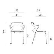 Konferenčná stolička Aoki, zelená