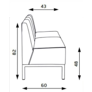 Celočalúnené konferenčné sedenie, dvojsedák, zdravotnícka ekokoža 096