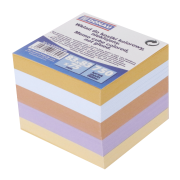 Bloček kocka nelepená 83x83x75mm pastelové farby