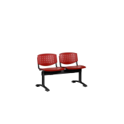 2-miestna lavica Layer, konštrukcia čierna, plast tm. modrá