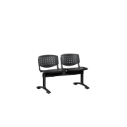 2-miestna lavica Layer, konštrukcia čierna, plast tm. modrá