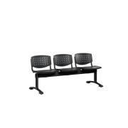 3-miestna lavica Layer, konštrukcia čierna, plast tm. modrá