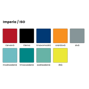 2-miestna lavica Imperia, konštrukcia sivá, plast modrá