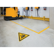 Výstražná značka na podlahu pozor vozíky