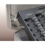 Euro-pokladnička DURABLE EUROBOXX 352x120x276mm strieborná