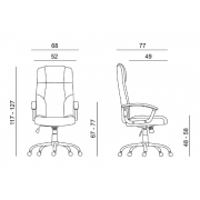 Kancelárske kreslo Miami Plus, čierne