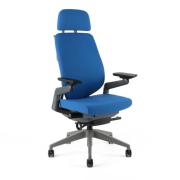 Kancelárska stolička čalúnená KARME + PDH, F03 modrá