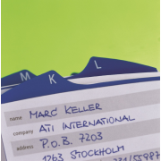 Rotačný stolový vizitkár na 400 vizitiek VISIFIX Flip VEGAS strieborný/modrý