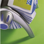 Rotačný stolový vizitkár na 400 vizitiek VISIFIX Flip VEGAS strieborný/modrý