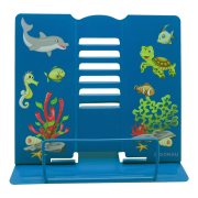 Stojan na knihy DONAU kovový zvieratká modrý