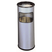 Kôš s vyberateľným zinkovým popolníkom 17l strieborný