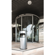 Kôš s vyberateľným zinkovým popolníkom 17l strieborný