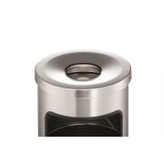 Kôš s popolníkom 17l strieborný