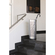 Stojan na dáždniky kovový strieborný