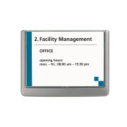 Informačná tabuľka Click Sign 149x105,5 grafitová