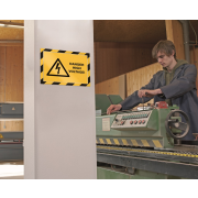 Samolepiaci Duraframe Security A4, žlto-čierny, bal.2 ks