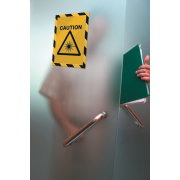 Samolepiaci Duraframe Security A4, žlto-čierny, bal.2 ks