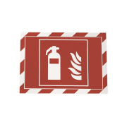 Samolepiaci Duraframe Security A4, červeno-biely, bal.2 ks